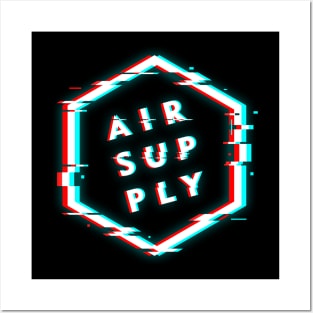 AIR SUPPLY POLYGON GLITCH Posters and Art